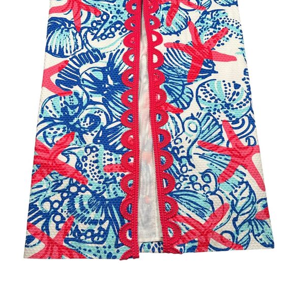 Lilly Pulitzer Angela Maxi Dress Women’s 4 Blue Red She She Shells Grail NWT New - Picture 4 of 9